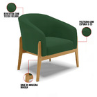 Cadeira Sala De Jantar Base De Madeira Kit 2 Stella Veludo D0