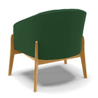 Cadeira Sala De Jantar Base De Madeira Kit 2 Stella Veludo D0