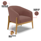 Cadeira Sala De Jantar Base De Madeira Kit 2 Stella Veludo D0