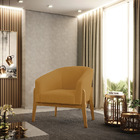 Cadeira Sala De Jantar Base De Madeira Stella Bouclê D03 - D'