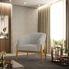 Cadeira Sala De Jantar Base De Madeira Stella Bouclê D03 - D'