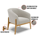 Cadeira Sala De Jantar Base De Madeira Stella Bouclê D03 - D'