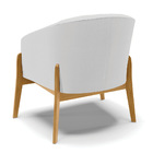 Cadeira Sala De Jantar Base De Madeira Stella Linho D03 - D'r