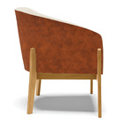 Cadeira Sala De Jantar Base De Madeira Stella Noz/linho D03 -