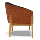 Cadeira Sala De Jantar Base De Madeira Stella Noz/linho D03 -