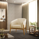 Cadeira Sala De Jantar Base De Madeira Stella Sintético D03 -