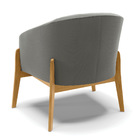 Cadeira Sala De Jantar Base De Madeira Stella Suede D03 - D'r