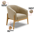 Cadeira Sala De Jantar Base De Madeira Stella Suede D03 - D'r