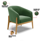 Cadeira Sala De Jantar Base De Madeira Stella Suede D03 - D'r