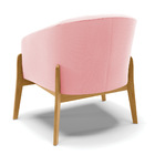 Cadeira Sala De Jantar Base De Madeira Stella Suede D03 - D'r