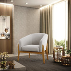 Cadeira Sala De Jantar Base De Madeira Stella Veludo D03 - D'