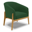 Cadeira Sala De Jantar Base De Madeira Stella Veludo D03 - D'