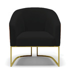 Cadeira Sala De Jantar Base Industrial Dourada Stella Noz/lin