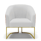 Cadeira Sala De Jantar Base Industrial Dourada Stella Noz/lin