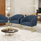 Cadeira Sala De Jantar Base Industrial Dourado Kit 2 Stella S