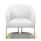 Cadeira Sala De Jantar Base Industrial Dourado Stella Sintéti