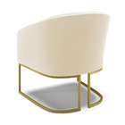 Cadeira Sala De Jantar Base Industrial Dourado Stella Veludo