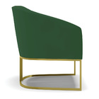 Cadeira Sala De Jantar Base Industrial Dourado Stella Veludo