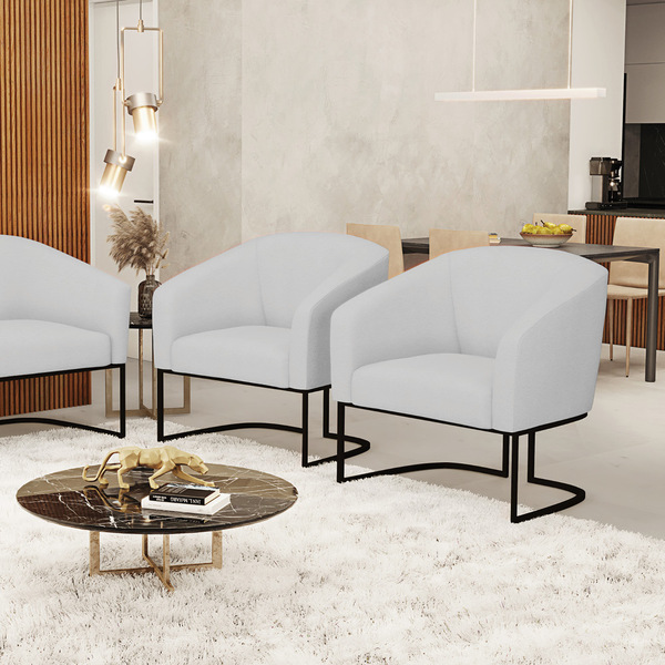 Cadeira Sala De Jantar Base Industrial Preto Kit 2 Stella Lin