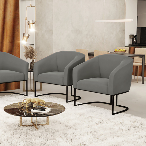 Cadeira Sala De Jantar Base Industrial Preto Kit 2 Stella Sue