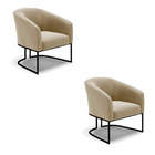 Cadeira Sala De Jantar Base Industrial Preto Kit 2 Stella Sue