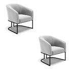 Cadeira Sala De Jantar Base Industrial Preto Kit 2 Stella Sue