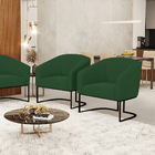 Cadeira Sala De Jantar Base Industrial Preto Kit 2 Stella Vel