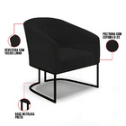 Cadeira Sala De Jantar Base Industrial Preto Stella Linho D03