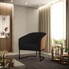 Cadeira Sala De Jantar Base Industrial Preto Stella Noz/linho