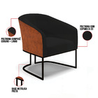 Cadeira Sala De Jantar Base Industrial Preto Stella Noz/linho