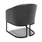 Cadeira Sala De Jantar Base Industrial Preto Stella Sintético