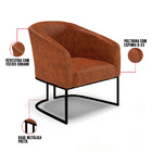 Cadeira Sala De Jantar Base Industrial Preto Stella Sintético