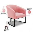 Cadeira Sala De Jantar Base Industrial Preto Stella Suede D03