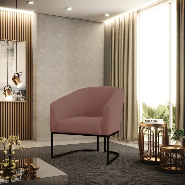 Cadeira Sala De Jantar Base Industrial Preto Stella Veludo D0