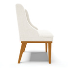 Cadeira Sala De Jantar Base Madeira Castanho Kit 4 Liz Bouclê