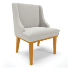 Cadeira Sala De Jantar Base Madeira Castanho Kit 4 Liz Bouclê