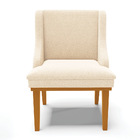 Cadeira Sala De Jantar Base Madeira Castanho Kit 4 Liz Bouclê