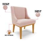 Cadeira Sala De Jantar Base Madeira Castanho Kit 4 Liz Bouclê