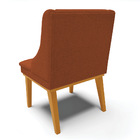 Cadeira Sala De Jantar Base Madeira Castanho Kit 6 Liz Bouclê