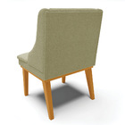 Cadeira Sala De Jantar Base Madeira Castanho Kit 6 Liz Bouclê