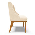 Cadeira Sala De Jantar Base Madeira Castanho Kit 6 Liz Bouclê