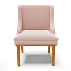 Cadeira Sala De Jantar Base Madeira Castanho Kit 6 Liz Bouclê