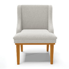 Cadeira Sala De Jantar Base Madeira Castanho Kit 6 Liz Bouclê