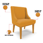 Cadeira Sala De Jantar Base Madeira Castanho Liz Bouclê D03 -