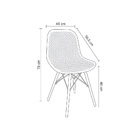 Cadeira Sala De Jantar Base Madeira Kit 2 Eloisa Verde Petról