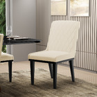 Cadeira Sala De Jantar Base Madeira Preto Kit 10 Sofia Linho