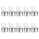 Cadeira Sala De Jantar Base Madeira Preto Kit 10 Sofia Sintét