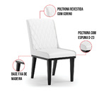 Cadeira Sala De Jantar Base Madeira Preto Kit 2 Sofia Sintéti