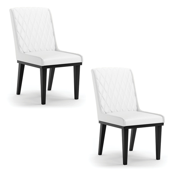 Cadeira Sala De Jantar Base Madeira Preto Kit 2 Sofia Sintéti