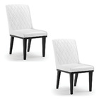 Cadeira Sala De Jantar Base Madeira Preto Kit 2 Sofia Sintéti